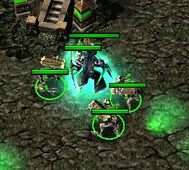 surround by 4 ghouls