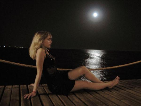 Turkish night. Sea. Moon. Dreamma.